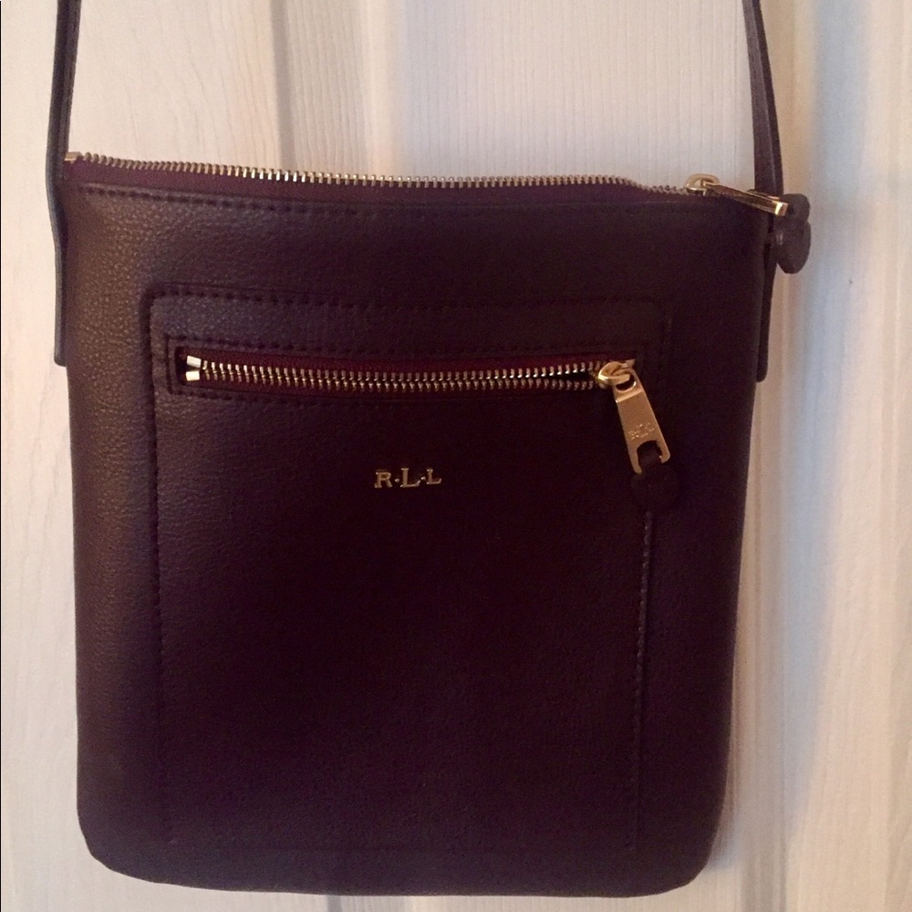 Lauren Ralph Lauren maroon side cross body bag